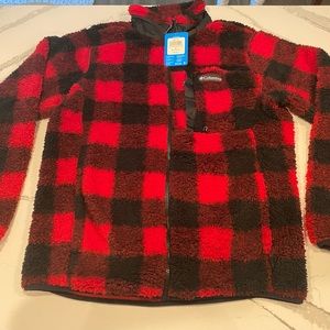 Colombia Red Flannel Fleece Size M